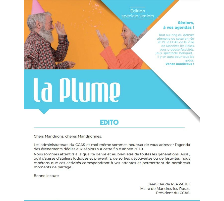 La Plume-spéciale Séniors-Sept.2019