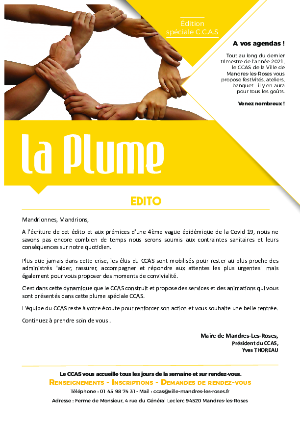 La plume spéciale Senior - septembre 2021